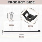 240pcs 1 1  Mounts Base With 240pcs 6  Cable Ties   240pcs M5 Screws  Black