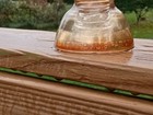 Beautiful Carnival Cd 324  Pyrex 63 Glass Insulator  Vnm Except For A Small Chip