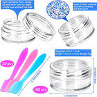 100 Pcs 5g Empty Plastic Containers With Clear Lids mini Makeup Sample