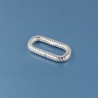 Sterling Silver Swirl Oblong Carabiner Link Connector Clasp   Shortener  33227