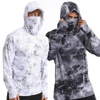 Upf50  Mens Outdoor Fishing Hoodie Sun Block Skin Protection Long Sleeve T-shirt
