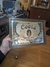 Vtg Coors Beer Mirror Bar Sign Brewed Pure Rocky Mountain Spring Water 1980s