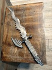 Decorative Flying Dragon Handle Wavy Blade Dagger Sword  Winged Dragon Handle 