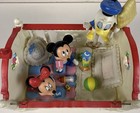Vintage Enesco Disney Crib Animated Music Box Mickey Minnie Donald  Working