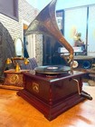Antique Gramophone  Fully Functional Working Phonograph  Win-up Record Player