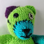 Handmade Crochet Stitched Bear Plush Stuffed Animal Unique Only One And Kid Made