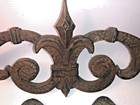 Vintage Cast Iron Gate Finial  Fleur-de-lis Ornate Fence Toppers