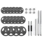 100lb Cast Iron Weight Plate Set Barbell Dumbbell Home Gym Fitness Equipment New