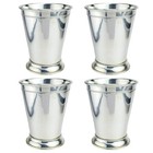 100  Pure Copper Mint Julep Cup With Pure Silver Plate  set Of 4 