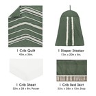 Sweet Jojo Designs 4-piece Baby Crib Bedding Set  green Boho Linen  Boys Or