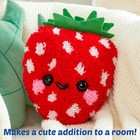 Strawberry Pillow Latch Hook Kits For Kids 6   Yarn Arts   Crafts - Easy Pattern