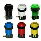 6 X 28mm American Style Arcade Push Buttons     Concave Design - Jamma  Mame