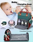 Lamroro Diaper Bag With Changing Station  Waterproof 3 In 1 Baby Diaper Backpack