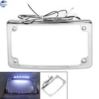 Rear Curved License Plate Frame W light For Harley Ultra Limited Tour Glide Cvo