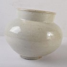 Korean Art Joseon Dynasty Goryeo White Porcelain Round Vase