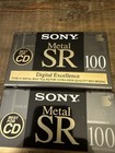 Lot Of 3 Sony Metal Sr 100 Cassette - Black New Sealed Sr100