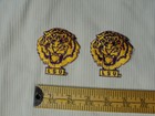  lot Of 2  Vintage Lsu Tigers Embroidered Iron Pathes  1972-80 Era Logo  Unused