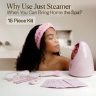 Facial Steamer Spa Kit With 15 Skin Care Tools   Deep Cleaning Humidifier   Self