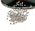 50 Silver Pewter Spacer Round Beads 4mm