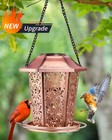 Solar Bird Feeders For Outdoors Hanging - Premium Grade Metal Bird Feeder