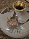 Japanese Cloisonne Butterfly Vase Hayashi Kodenji Attribution Japan Meiji
