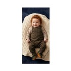 Minnetonka Baby Moccasins Green   Brown Suede Leather- Size 1