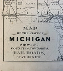 Michigan Railroad Map From 1873 Atlas   8 Pages Of Information