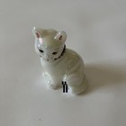 Vtg Fenton Glass Cat Iridescent W white Rhinestone Necklace Hand Painted Signed 