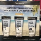 Neutrogena Ultra Sheer Dry-touch Sunscreen Lotion  Spf 70  3oz  3pk