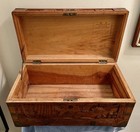 Gorgeous Antique Elaborate Hand Carved Asian Hope Chest 23    X 12    X 11   