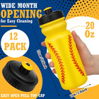 12 Pack Water Bottles Bulk 20 Oz Reusable Squeeze Water Bottles Plastic Sports B
