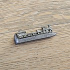 Vintage Cast Iron Railroad Spike With Mini Pewter Train 2 75 l Figure
