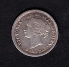 Canada 1870 Fb 5c Five Cent Silver Coin Queen Victoria Vf  Very Fine   925
