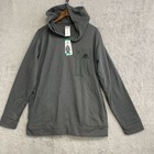 New Adidas Men s Xl Gray Hoodie Sweatshirt Polyester