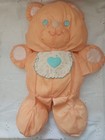 Vintage Fisher Price Puffalumps Orange Peach Bear 1989 Lovey