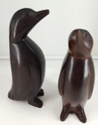 2 Vtg Ironwood Hand Carved Penguin Figurines 7  Tall Home Decor B2