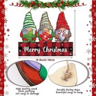 Tradder Merry Christmas Door Sign Decor Christmas Welcome Sign Rustic Gnome