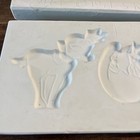 Vtg Sk Potteries 379 461 Flat Pour Christmas Ornaments Ceramic Slip Cast Mold X2