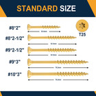 400pcs  8 X 2  Exterior Wood Screws T25 Self Drilling Deck Screws Rust Proof