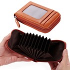Rfid Bolocking Women men s Leather Credit Card Holder Small Zip Around Wallet