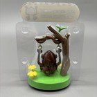 Solar Powered Swinging Monkey In Bamboo Tree W  Flowers Sun Light Dancing Toy