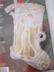 Bucilla White Christmas Santa Claus Felt Jeweled Christmas Stocking Kit 85318