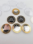 Las Vegas Lot Of 6 Silver Strike  10 Gaming Token  999 Four Queens   Caesers