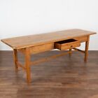 Pine Farm Table With Single Drawer  Sweden Circa 1840