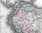1874 Colton Map South America Brazil Colombia Argentina Patagona Chile Peru Rio