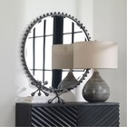Uttermost 09691 Taza Wall Mirror Distressed Black With Silver Highlights