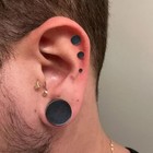 Unique 0 5mm Increments 16g-00g Comfy Pain 1mm-6mm  16g-2g  - One Ear Black