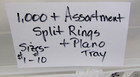Split Rings Sizes  1 -  10 Stainless Steel Fishing Huge Lot W  Tray 1000pc Z89