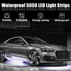White 5pcs 12v 12  15smd Flexible Led Strip Light Waterproof For Car Truck Boat
