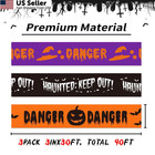 Halloween Caution Tape Safety Barrier Yard Porch Party Decor 3 Pack 90 Ft Usa